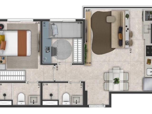 Apartamento 2 quartos e 2 banheiros, à venda, no bairro Ipiranga em São Paulo