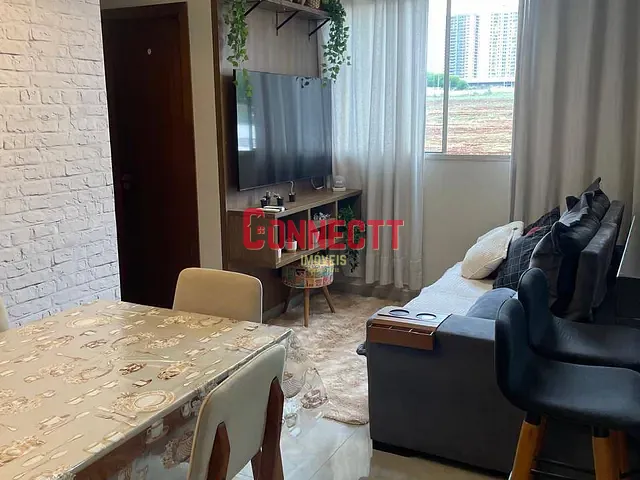 Apartamento com 49m² 2 quartos e 1 banheiro, à venda, no bairro Reserva Sul Condomínio Resort em Ribeirão Preto