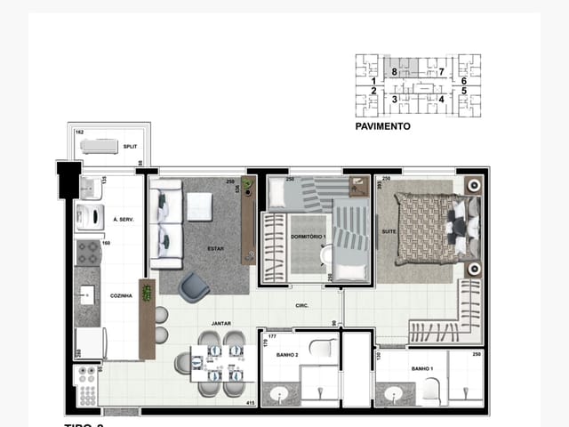 Apartamento com 89m² 2 quartos e 2 banheiros, à venda, no bairro Veraliz em Londrina