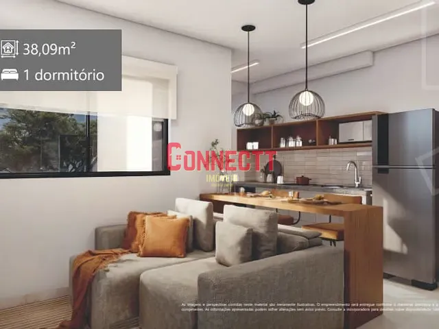 Apartamento com 38m² 1 quarto e 1 banheiro, à venda, no bairro Vila Monte Alegre em Ribeirão Preto