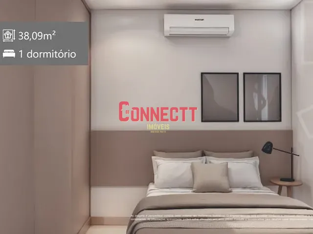 Apartamento com 38m² 1 quarto e 1 banheiro, à venda, no bairro Vila Monte Alegre em Ribeirão Preto