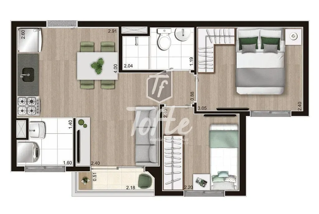 Apartamento, 2 quartos, 37 m² - Foto 15