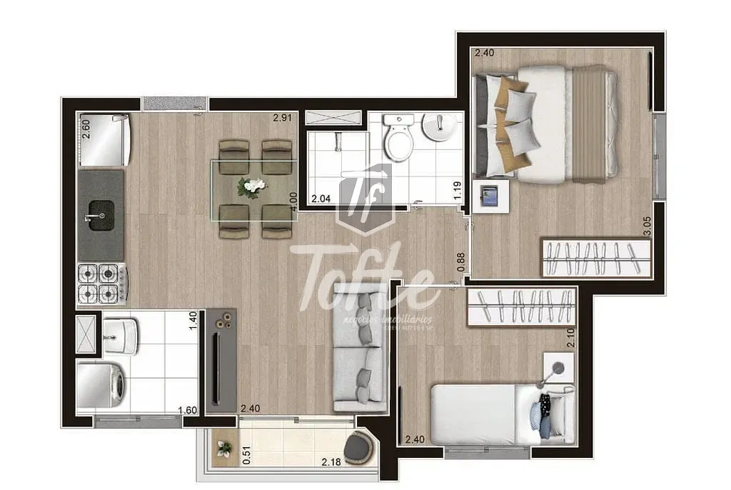 Apartamento, 2 quartos, 37 m² - Foto 16