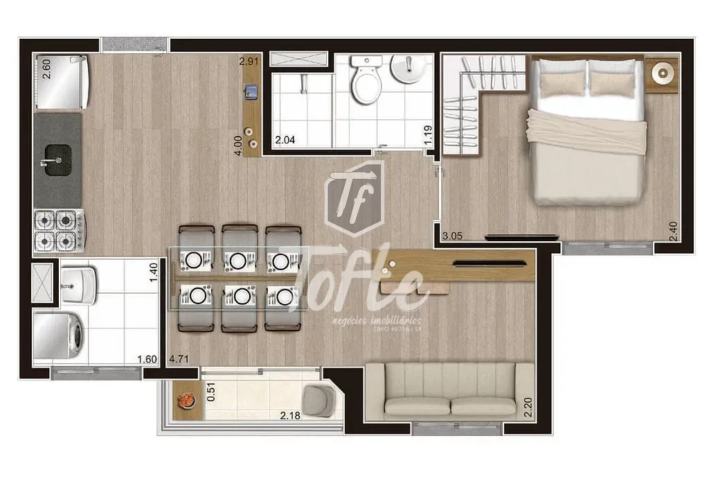 Apartamento, 2 quartos, 37 m² - Foto 17
