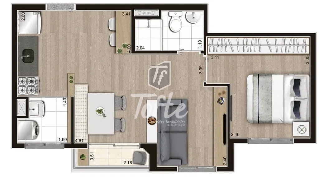 Apartamento, 2 quartos, 37 m² - Foto 20