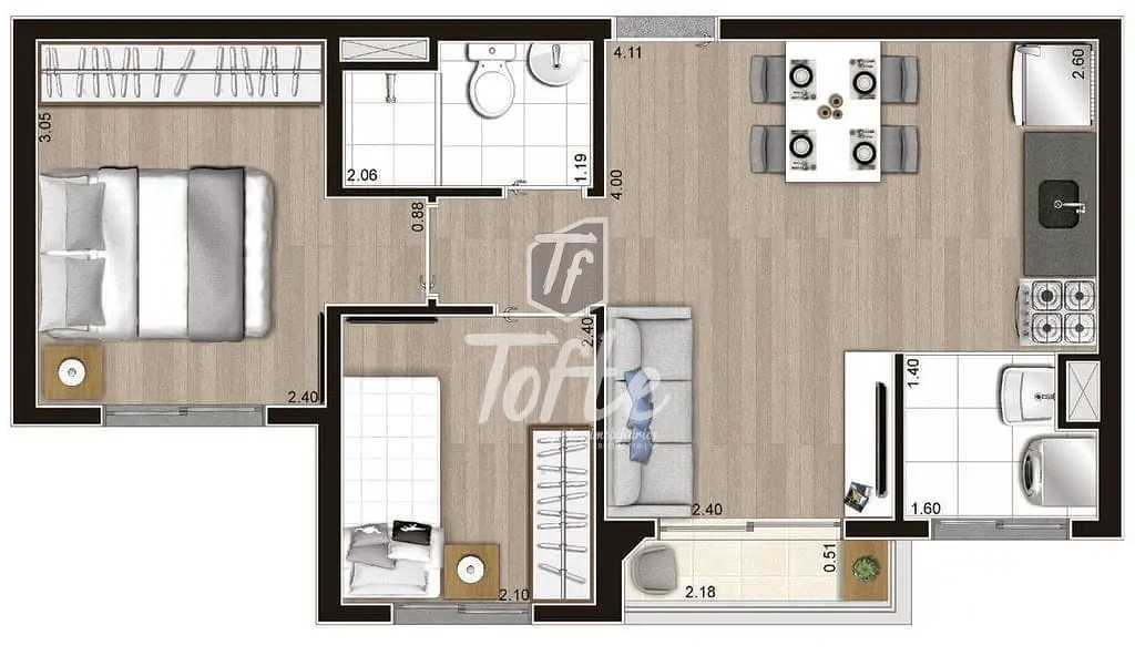Apartamento, 2 quartos, 37 m² - Foto 21