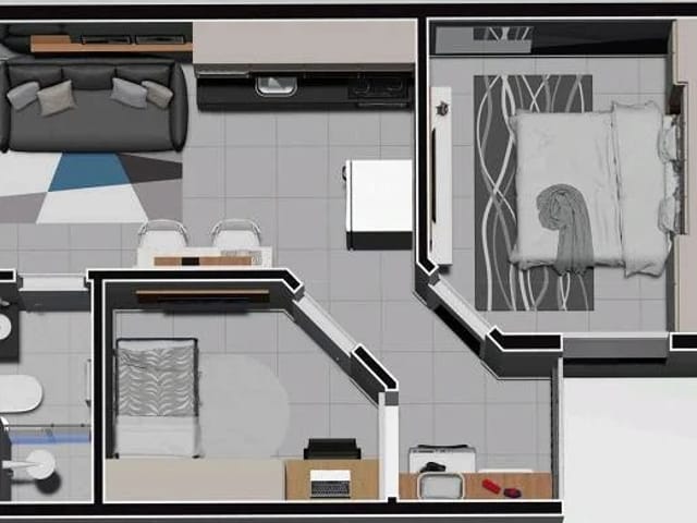 Foto do Apartamento - Apartamento com 2 dormitórios à venda, Pisos e revestimentos todos da Incepa,bancada de granito nos WC. Cozinha vem sem a bancada Fotos Ilustrativas | Vieira Imóveis