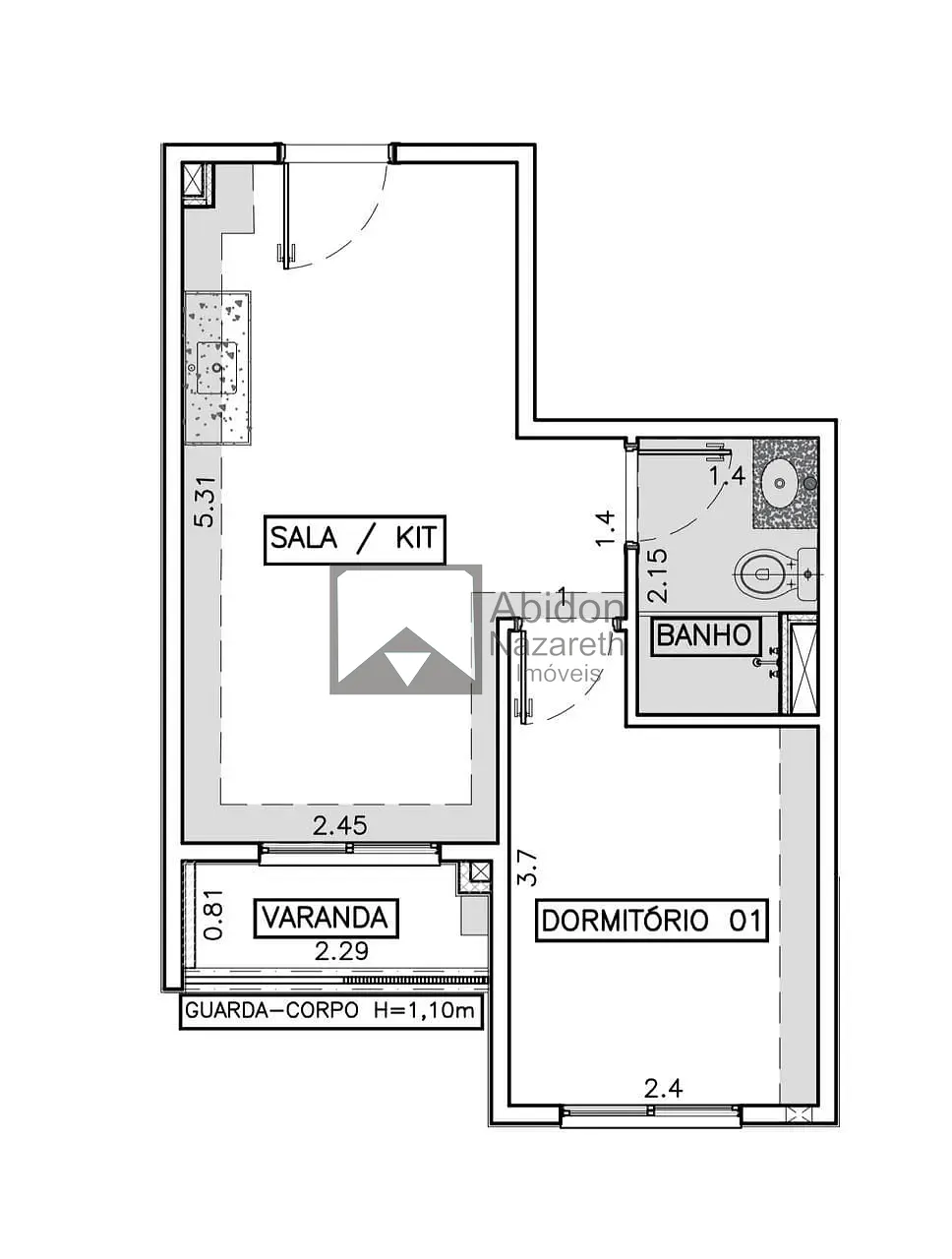 Apartamento, 1 quarto, 32 m² - Foto 7