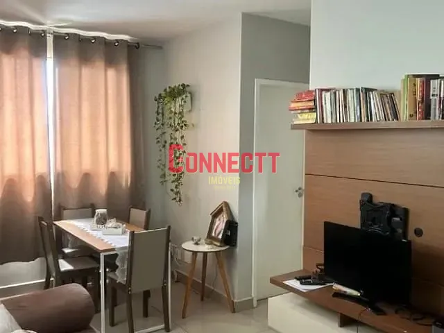 Apartamento com 48m² 2 quartos e 1 banheiro, à venda, no bairro Condomínio Mirante Sul em Ribeirão Preto