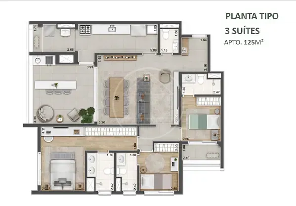 Apartamento, 3 quartos, 125 m² - Foto 18