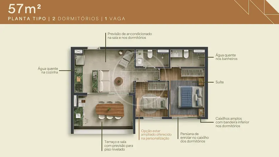 Apartamento, 2 quartos, 57 m² - Foto 22