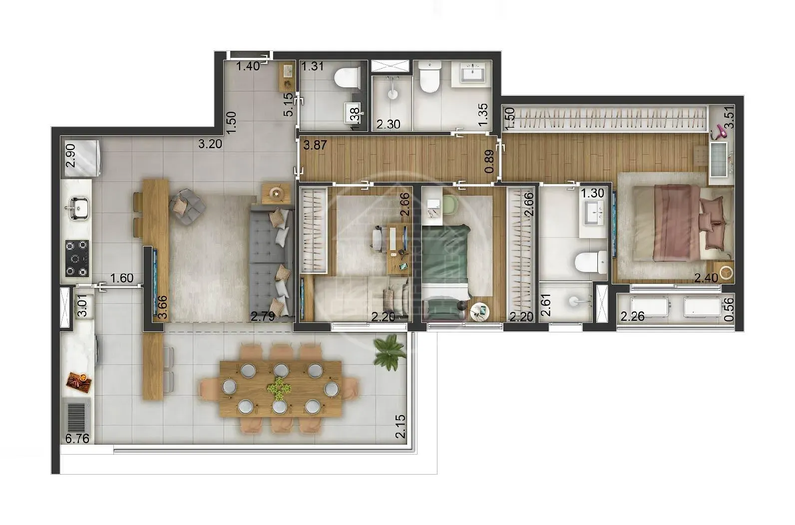 Apartamento, 3 quartos, 90 m² - Foto 57
