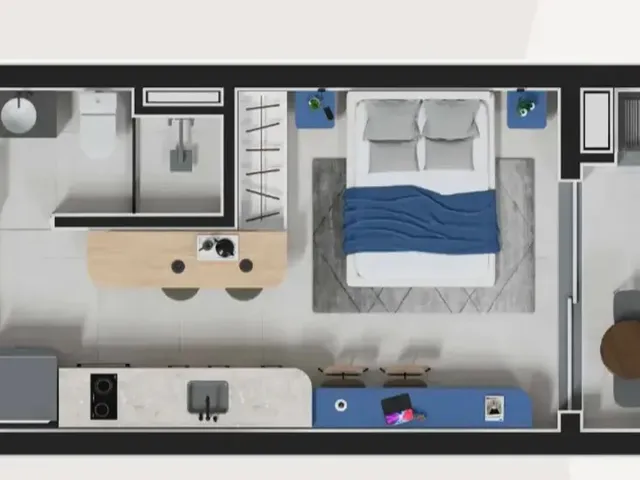 Apartamento 1 quarto e 1 banheiro, à venda, no bairro Capão Raso em Curitiba