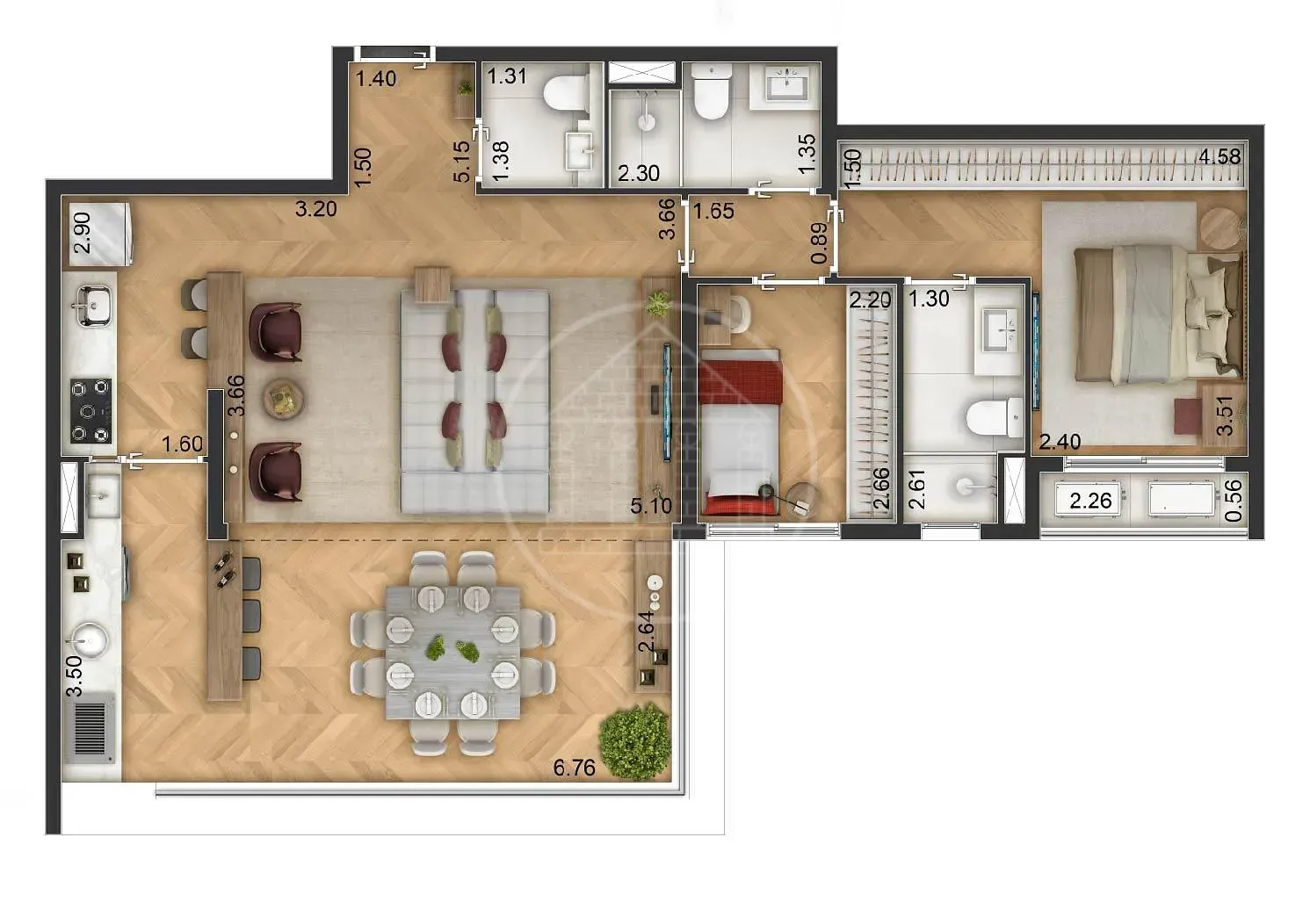 Apartamento, 3 quartos, 88 m² - Foto 56