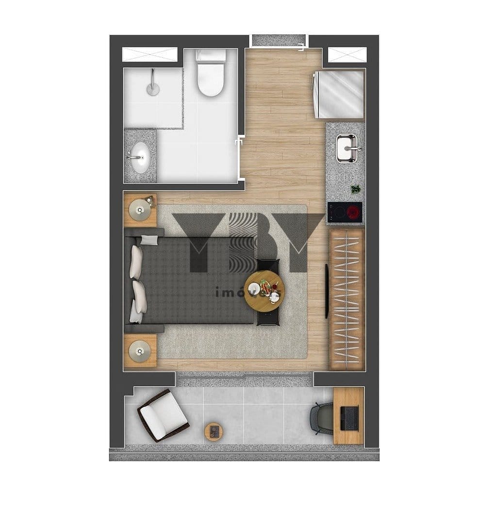 Apartamento, 1 quarto, 24 m² - Foto 22