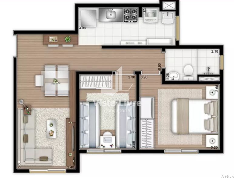Apartamento à venda com 2 quartos, 47m² - Foto 10