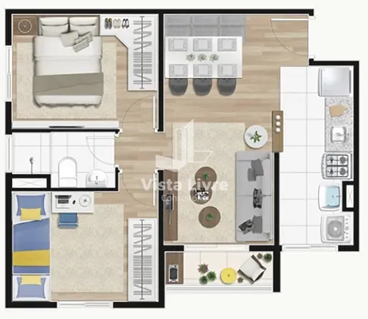 Apartamento, 2 quartos, 47 m² - Foto 6