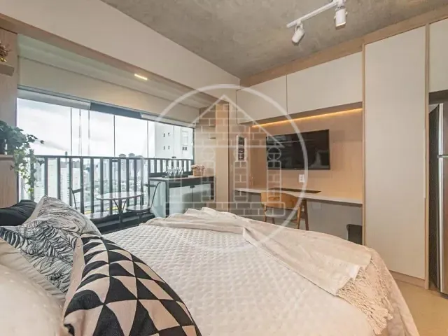 Studio com 25m² 1 quarto e 1 banheiro, à venda ou para alugar, no bairro Brooklin Paulista em São Paulo