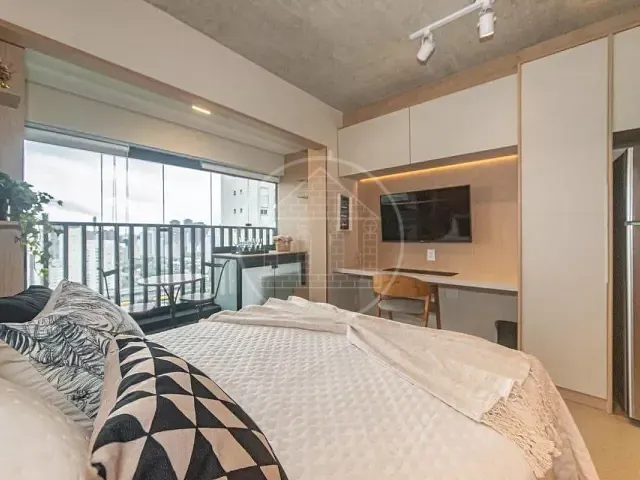 Studio com 25m² 1 quarto e 1 banheiro, à venda ou para alugar, no bairro Brooklin Paulista em São Paulo