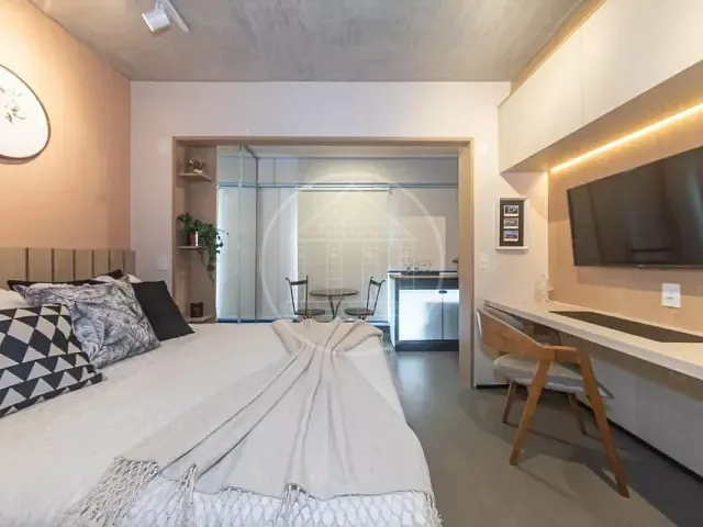 Studio com 25m² 1 quarto e 1 banheiro, à venda ou para alugar, no bairro Brooklin Paulista em São Paulo