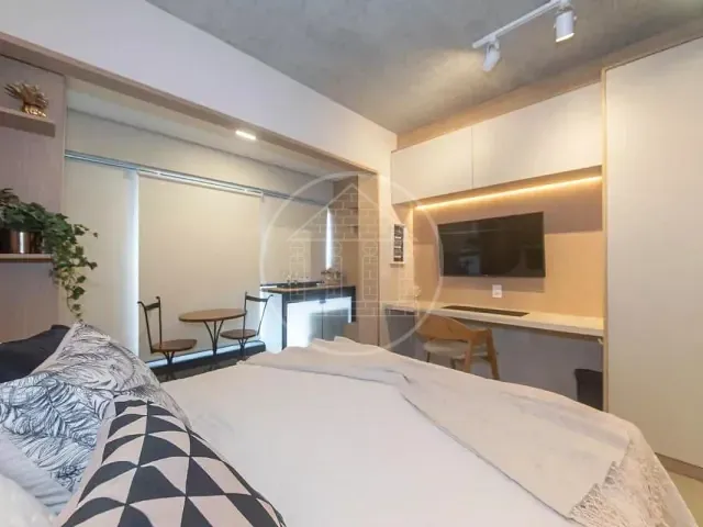Studio com 25m² 1 quarto e 1 banheiro, à venda ou para alugar, no bairro Brooklin Paulista em São Paulo