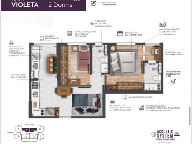 Foto do Apartamento - Apartamento com 2 dormitórios à venda, 54 m² por R$ 495.000,00 - Jardim Satélite - São José dos Campos/SP | INDEPENDENCE NEGOCIOS IMOBILIARIOS LTDA