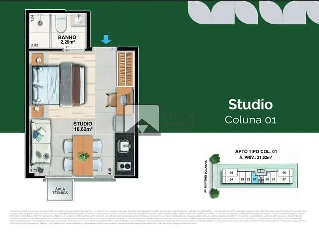 Loft 1 quarto e 1 banheiro, à venda, no bairro Icaraí em Niterói