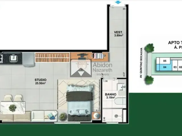 Loft 1 quarto e 1 banheiro, à venda, no bairro Icaraí em Niterói