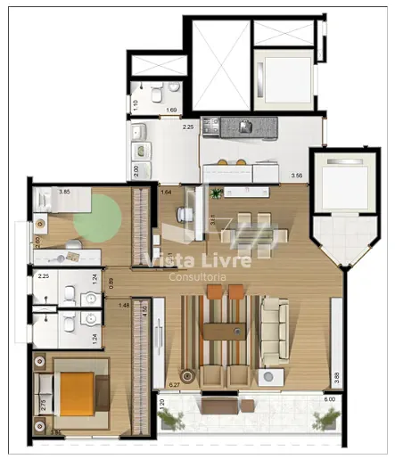 Apartamento, 2 quartos, 103 m² - Foto 15