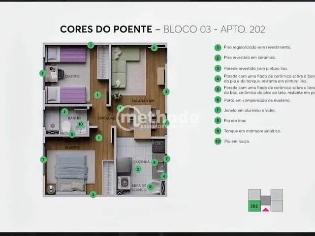 Apartamento com 9631m² 2 quartos e 1 banheiro, à venda, no bairro Loteamento Residencial Novo Mundo em Campinas