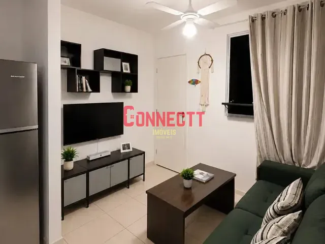 Apartamento com 42m² 2 quartos e 1 banheiro, à venda, no bairro Residencial Parque dos Servidores em Ribeirão Preto