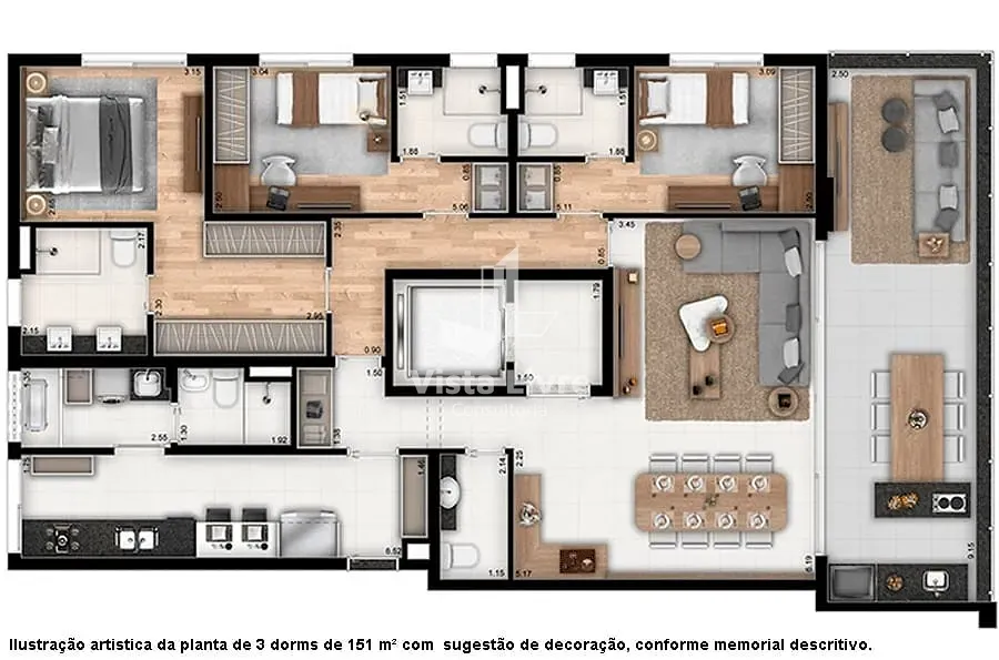 Apartamento, 3 quartos, 152 m² - Foto 22