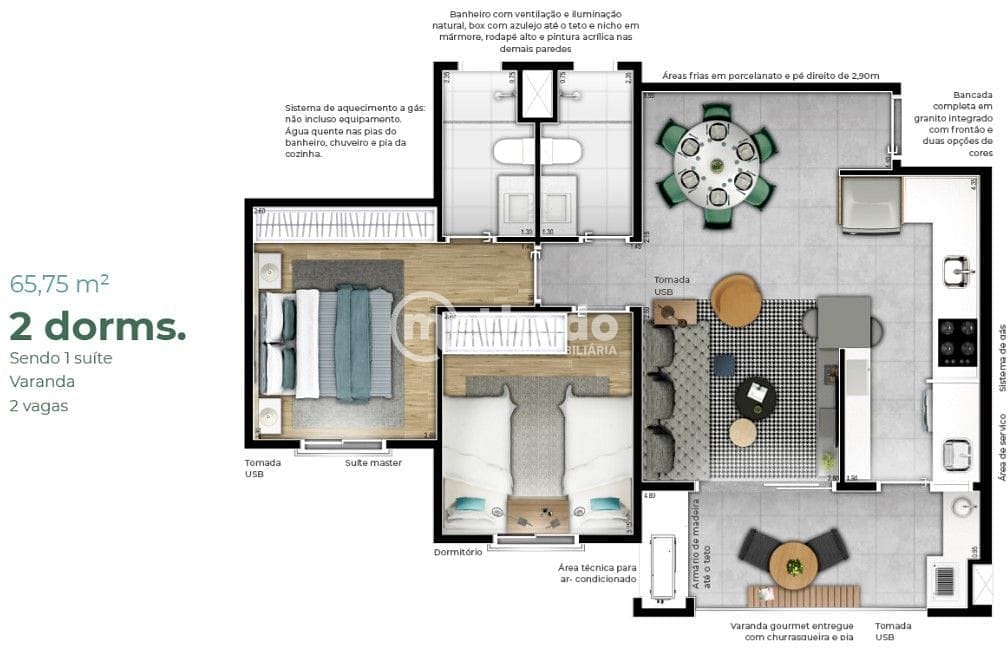 Apartamento, 2 quartos, 65 m² - Foto 8