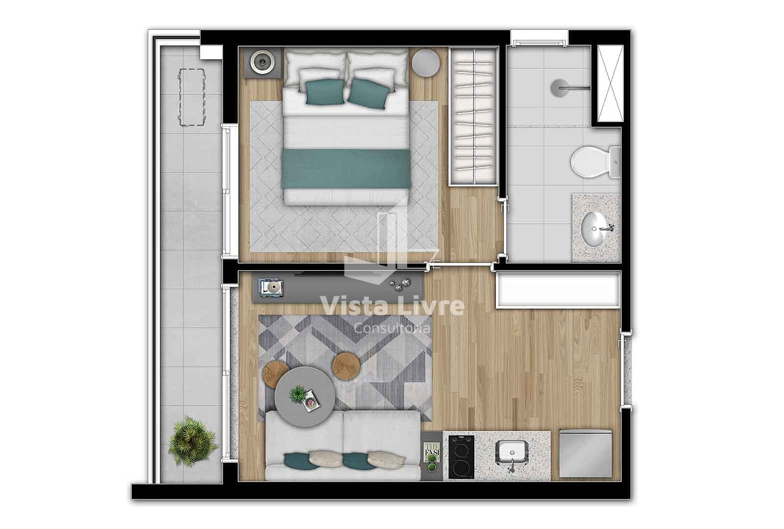 Apartamento, 1 quarto, 30 m² - Foto 6