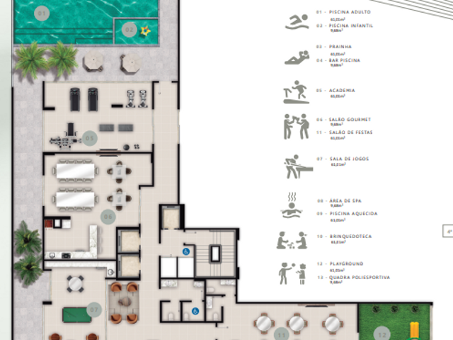 Apartamento com 90m² 2 quartos e 3 banheiros, à venda, no bairro Meia Praia em Itapema