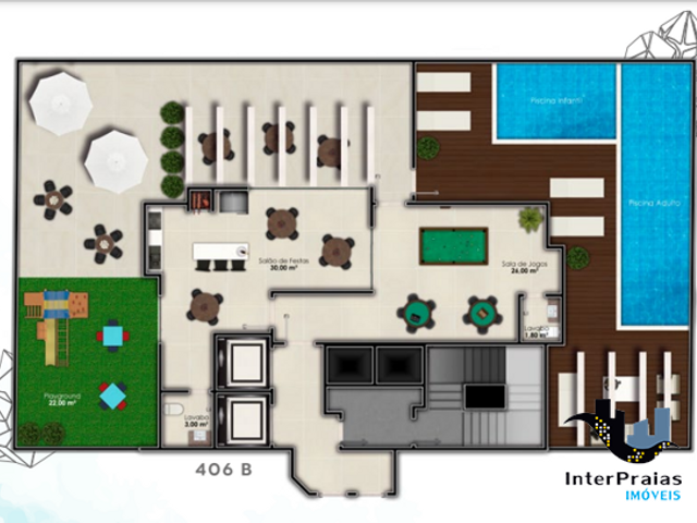 Apartamento com 68m² 2 quartos e 3 banheiros, à venda, no bairro Morretes em Itapema