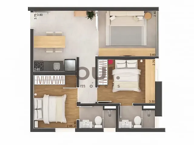 Apartamento com 70m² 2 quartos e 2 banheiros, à venda, no bairro Vila madalena em São Paulo