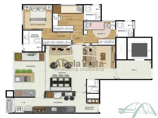 Apartamento 3 quartos e 3 banheiros, à venda, no bairro VL OSASCO em Osasco