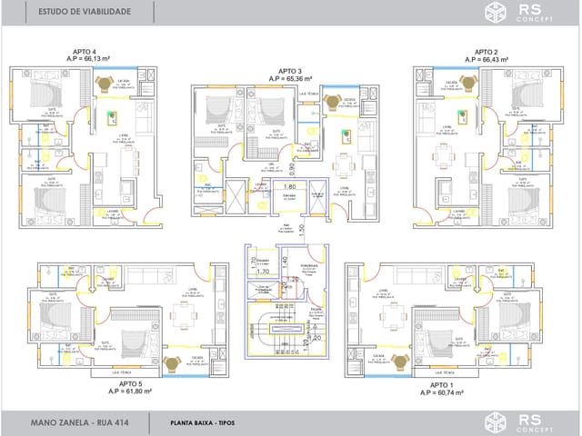 Apartamento com 60m² 2 quartos e 3 banheiros, à venda, no bairro Morretes em Itapema