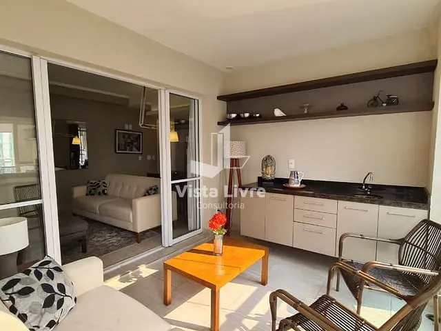 Apartamento com 66m² 1 quarto e 1 banheiro, à venda, no bairro Brooklin Paulista em São Paulo