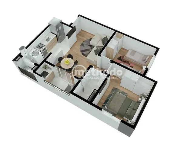 Apartamento com 46m² 2 quartos e 1 banheiro, à venda, no bairro Jardim Eulina em Campinas
