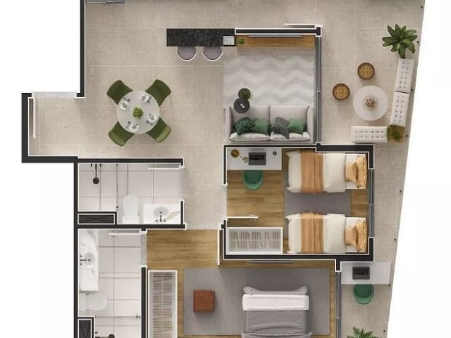 Apartamento 2 quartos e 2 banheiros, à venda, no bairro Alphaville Industrial em Barueri