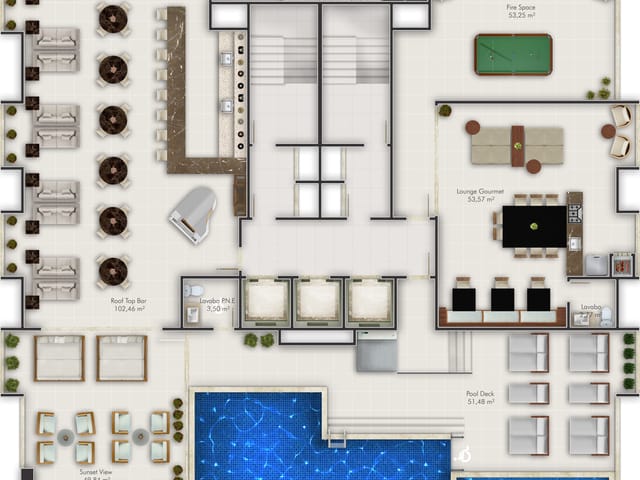 Apartamento com 40m² 1 quarto e 1 banheiro, à venda, no bairro Meia Praia em Itapema