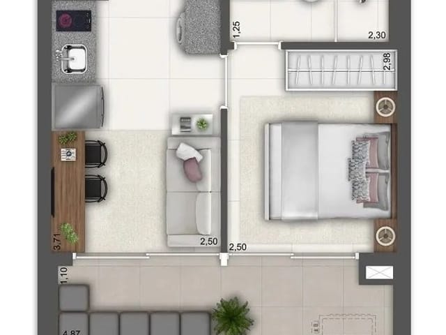 Apartamento 1 quarto e 1 banheiro, à venda, no bairro Pompeia em São Paulo