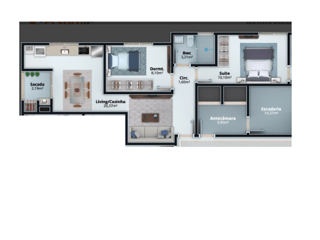 Apartamento com 100m² 2 quartos e 2 banheiros, à venda, no bairro Morretes em Itapema