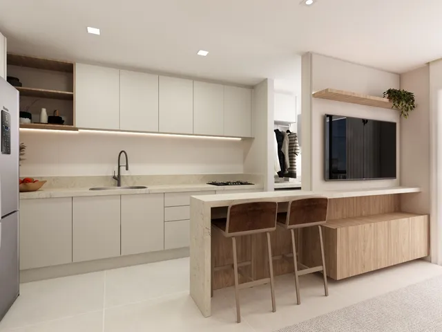 Apartamento 2 quartos e 2 banheiros, à venda, no bairro Bacacheri em Curitiba