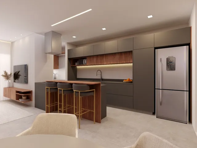 Apartamento 3 quartos e 3 banheiros, à venda, no bairro Bacacheri em Curitiba