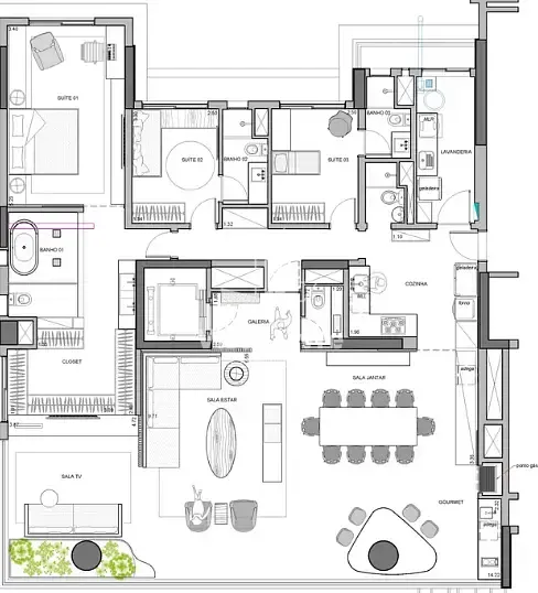 Apartamento, 4 quartos, 210 m² - Foto 9