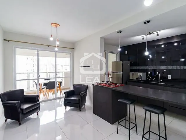 Apartamento com 60m² 1 quarto e 2 banheiros, à venda ou para alugar, no bairro Vila Andrade em São Paulo