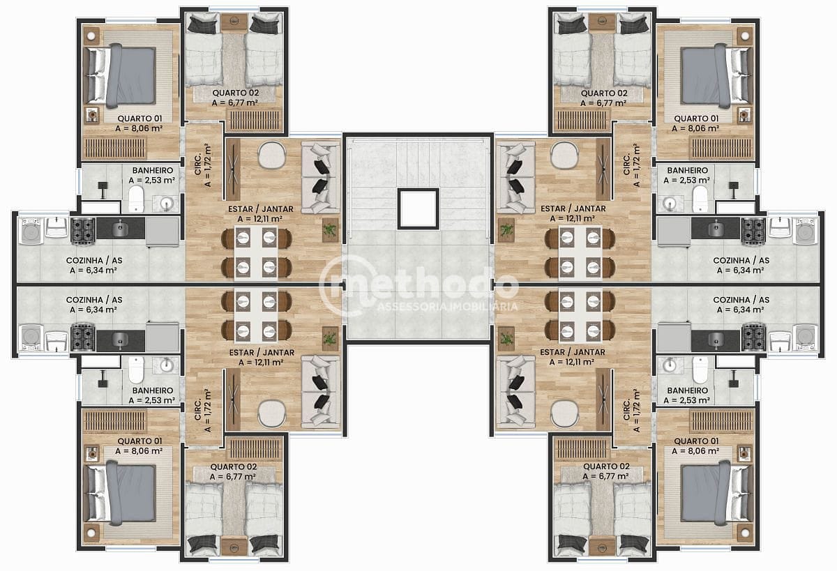 Apartamento, 2 quartos, 44 m² - Foto 12